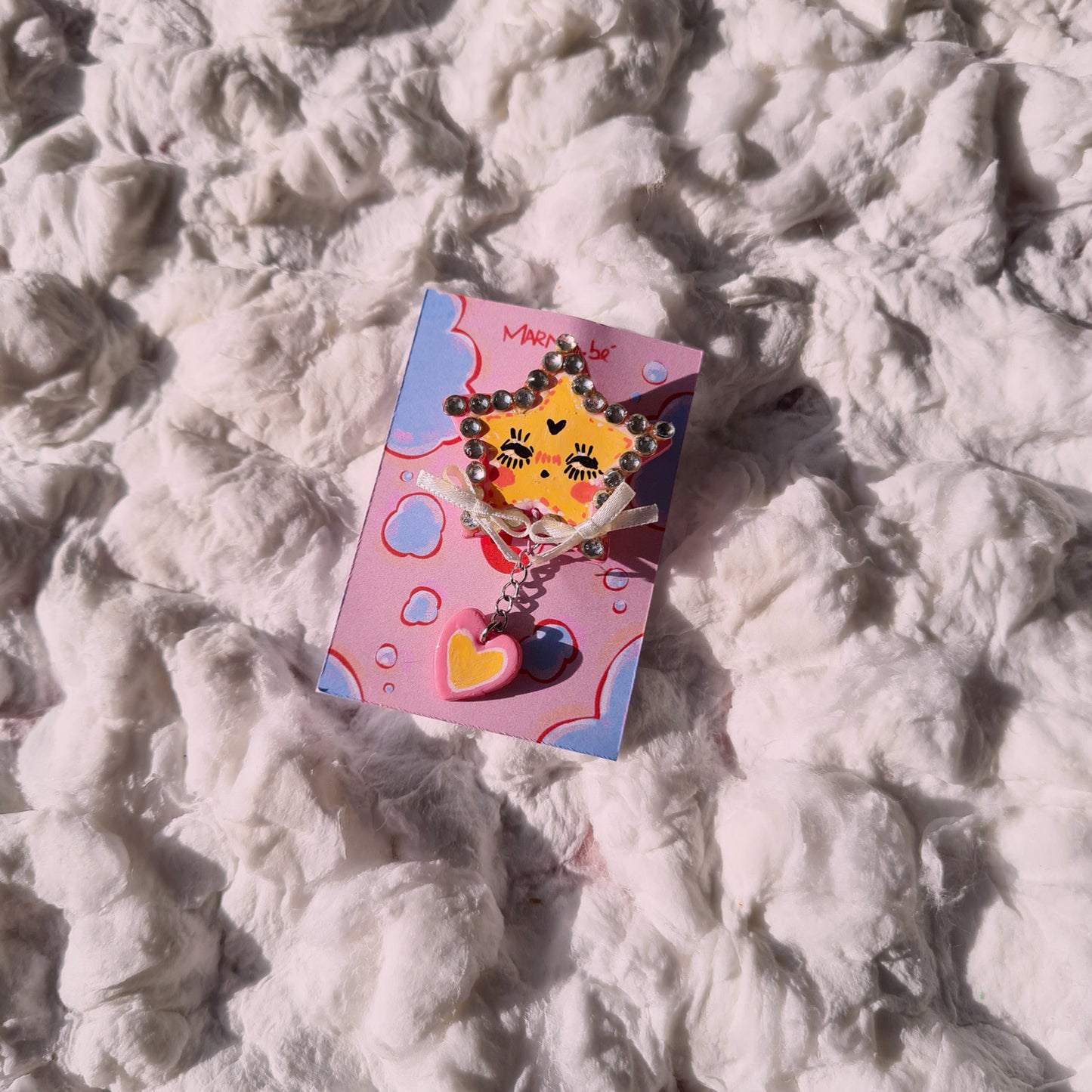 Heart and Star handmade pins