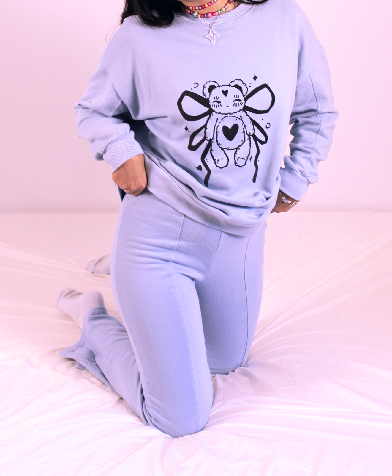 Bear Tracksuit in baby blue