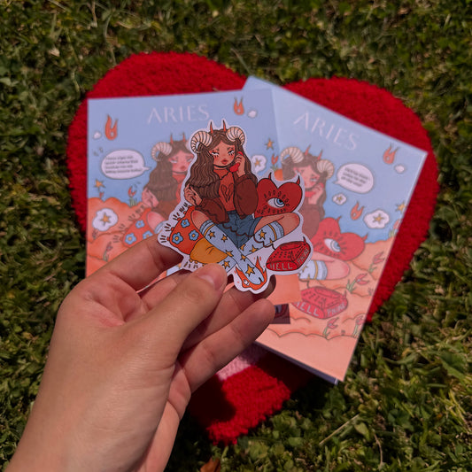 Aries Goodies - Notebook + Print + Sticker
