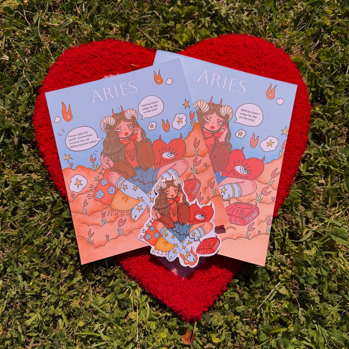 Aries Goodies - Notebook + Print + Sticker