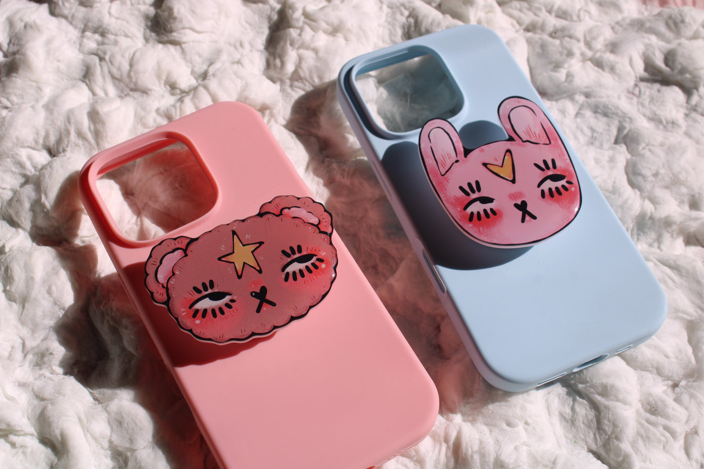 Bear and Bunny Pop Sockets